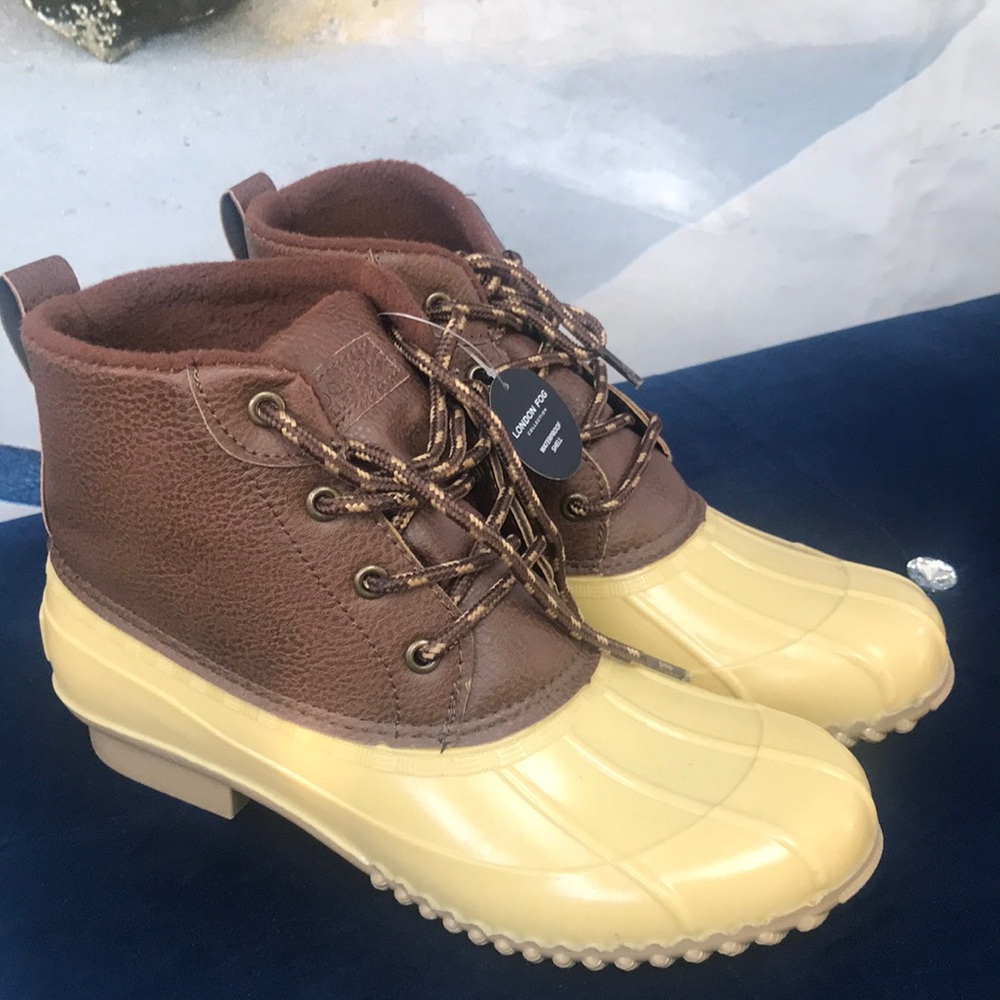 London fog waterproof shell boots